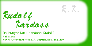 rudolf kardoss business card